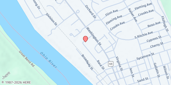 Map showing Community Resources - Jackson County at 106 Royal Street, Ravenswood, WV