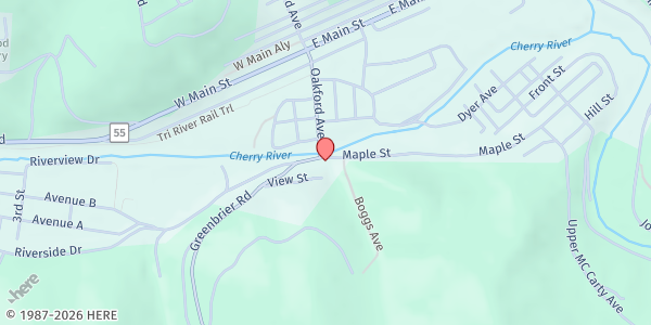 Map showing Holy Family Food Pantry at 4 MAPLE ST, RICHWOOD, WV