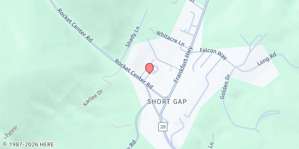 Map showing WESLEY CHAPEL - SHORT GAP at 128 WESLEY CHAPEL DRIVE, RIDGELEY, WV