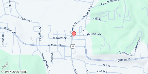Map showing EPWORTH UNITED METHODIST CHURCH at 299 N. CHURCH ST, RIPLEY, WV