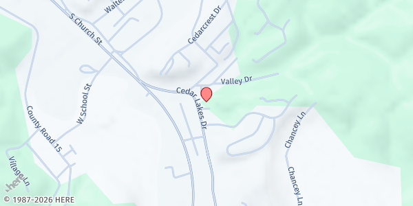 Map showing Ripley Church of the Nazarene at 209 Cedar Lakes Dr, Ripley, WV