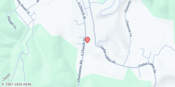 Map showing WIC - Jackson Co Office at 600 S. Church St., Ripley, WV