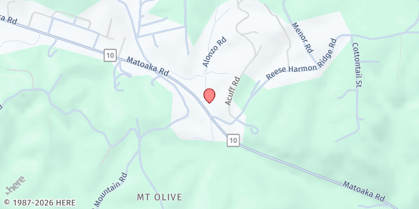 Map showing Shepherd's Hands Food Pantry at 120 Alonzo Rd., Rock, WV