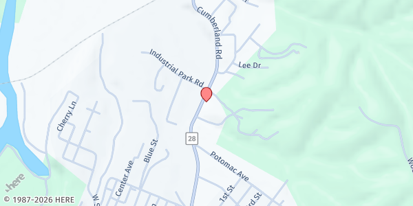 Map showing Hampshire County Pathways Inc at 850 N High St, Romney, WV