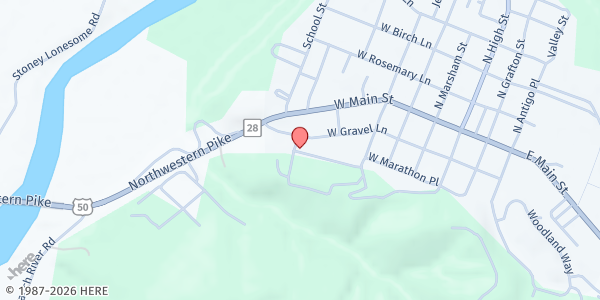 Map showing Romney S.h.i.p. at 379 Wirgman Ave, Romney, WV