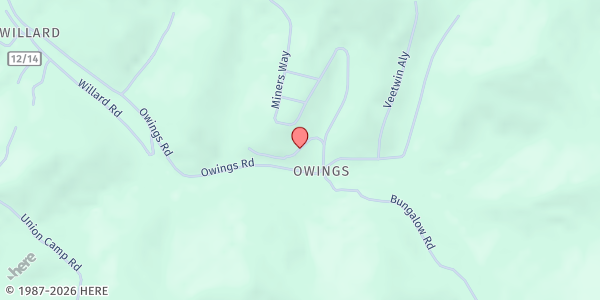 Map showing Shinnston Lords Pantry at 77 Chuch St., Shinnston, WV