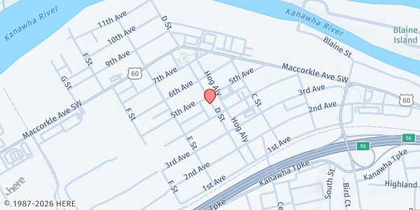 Map showing Capital Resource Agency - South Charleston at 413 D Street, South Charleston, WV