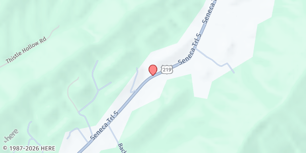 Map showing Lindside United Methodist Church Food Pantry at 8998 Seneca Trail, South Lindside, WV