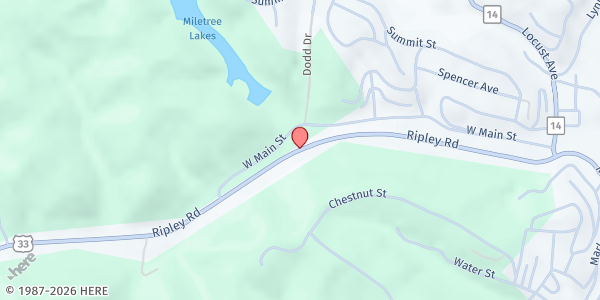 Map showing Community Resources - Roane County at 482 Ripley Road, Spencer, WV