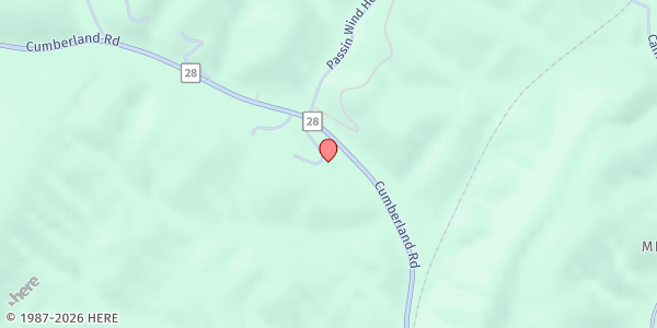 Map showing SPRINGFIELD FOOD PANTRY at 9355 CUMBERLAND RD, SPRINGFIELD, WV