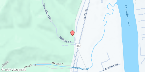 Map showing Community Bridge at 30 Mallory Ln, St Albans, WV