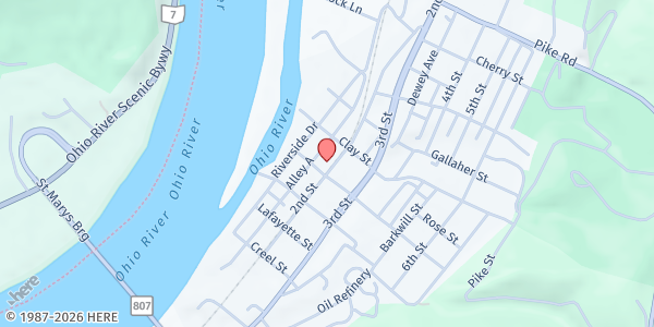 Map showing NEIGHBOR NETWORK at 411 2ND ST, ST MARYS, WV