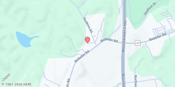 Map showing NEW BEGINNINGS WORSHIP CENTER at 50 STONEWALL DRIVE, SUMMERSVILLE, WV