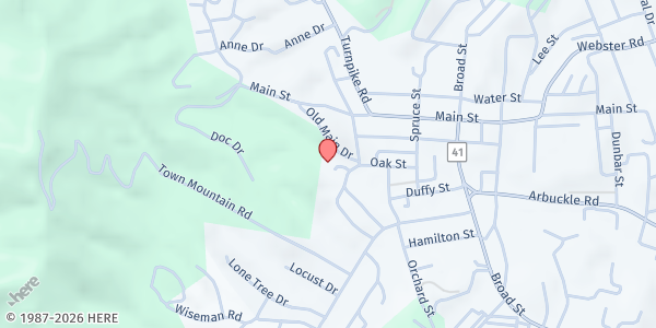 Map showing NICHOLAS COUNTY SENIOR CENTER, INC. at 151 SIDS WAY, SUMMERSVILLE, WV