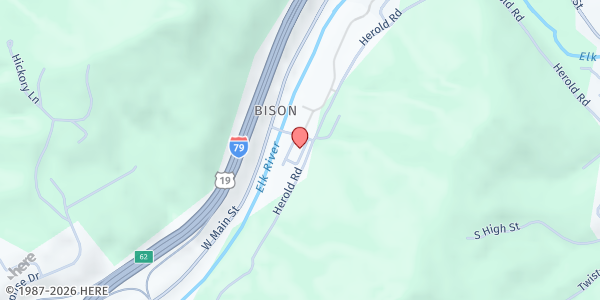 Map showing BRAXTON CO. SENIOR CITIZENS CENTER - WVOS at 23 SENIOR CENTER DRIVE, SUTTON, WV