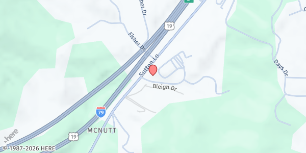 Map showing Mountain CAP of WV - Braxton Office at 105 Jerry Burton Drive, Sutton, WV
