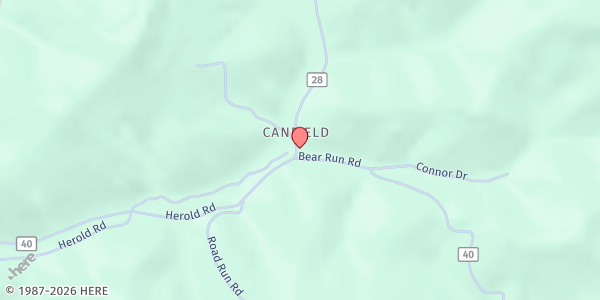 Map showing MY FATHER'S MISSION at 7765 HEROLD ROAD, SUTTON, WV