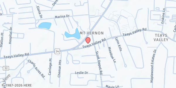 Map showing Capital Resource Agency - Putnam County at 3990 Teays Valley Rd, Teays Valley, WV