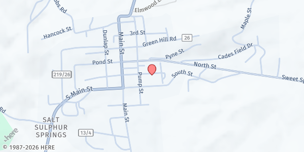 Map showing Childhood assoc. - Union at 60 Shanklin Ave., Union, WV