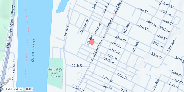 Map showing Good Samaritan Center at 3001 Grand Central Ave., Vienna, WV