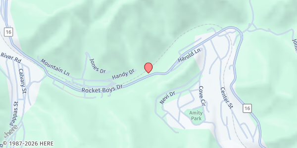 Map showing NEW BEGINNING - McDOWELL at 13896 ROCKET BOYS DRIVE, WAR, WV