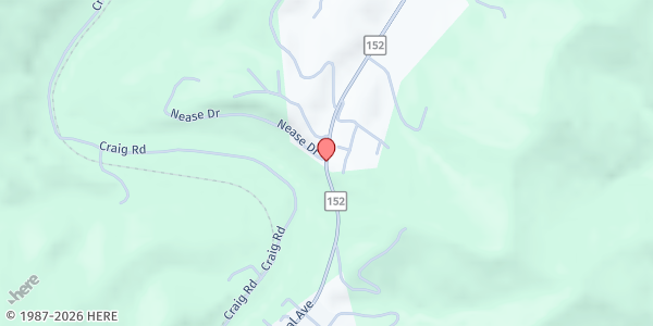 Map showing House of Worship at 6118 Route 152, Wayne, WV