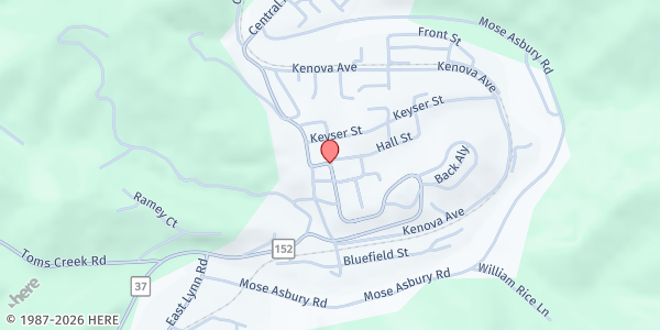 Map showing Wayne County Community Services Organization, Inc. at 618 Hendricks Street, Wayne, WV