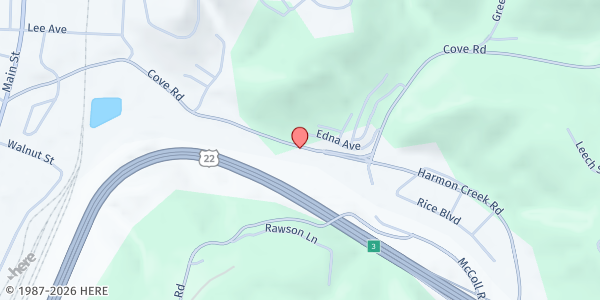 Map showing SALVATION ARMY - HANCOCK at 794 COVE RD, WEIRTON, WV