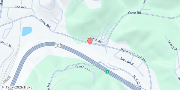 Map showing Salvation Army - Hancock at 794 Cove Rd., Weirton, WV