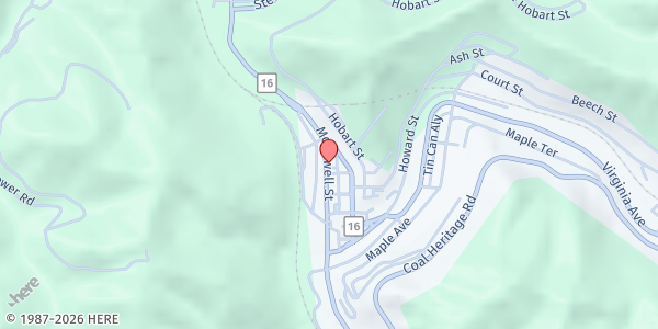 Map showing Council of the Southern Mountains - Welch at 148 McDowell St, Welch, WV