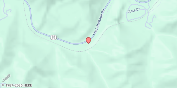 Map showing Five Loaves and Two Fishes Food Bank at 25174 Coal Heritage Rd, Welch, WV