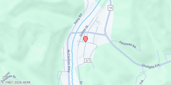 Map showing Holy Spirit Food Pantry at 6650 McClellan St, West Hamlin, WV