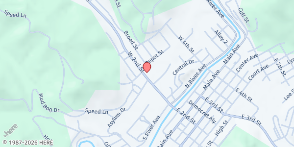 Map showing Our Neighbor at 170 W Second St, Weston, WV