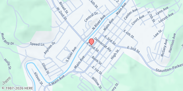 Map showing Pricetown Volunteer Fire Department at 1667 US Hwy. 33 West, Weston, WV