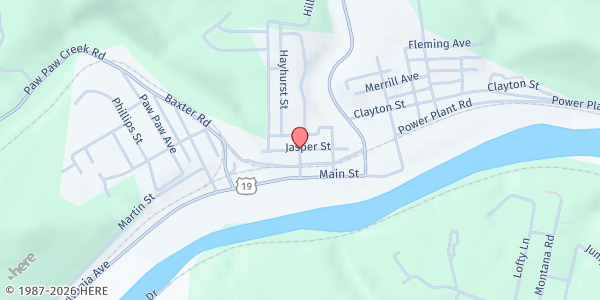 Map showing Rivesville United Methodist Church - Shepherds Love Food Pantry at Jasper St, White Hall, WV
