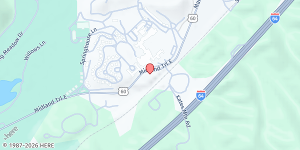 Map showing St Charles Borromeo Catholic Church at 40798 Midland Trail E, White Sulphur Springs, WV