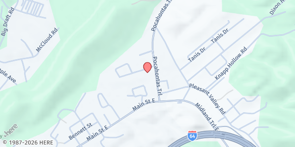 Map showing The Church of Jesus Christ of Latter-day Saints - White Sulphur Springs at Pocahontas Trail &, White Sulphur Springs, WV