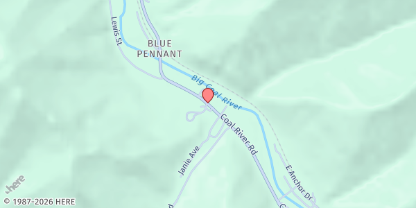 Map showing Shepherd's Heart - Whitesville at 98723 Coal River Rd., Whitesville, WV