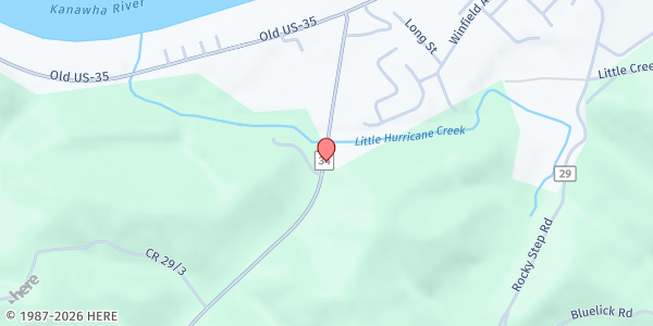 Map showing The Pulse Winfield at 5368 WV-34, Winfield, WV