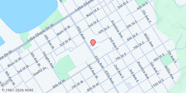 Map showing The BRICK Ministries - Ashland at 420 Ellis Ave S, Ashland, WI