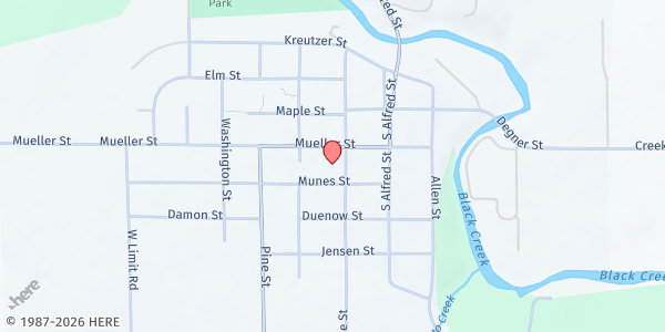 Map showing Circle of Joy- Athens at 417 Caroline St., Athens, WI