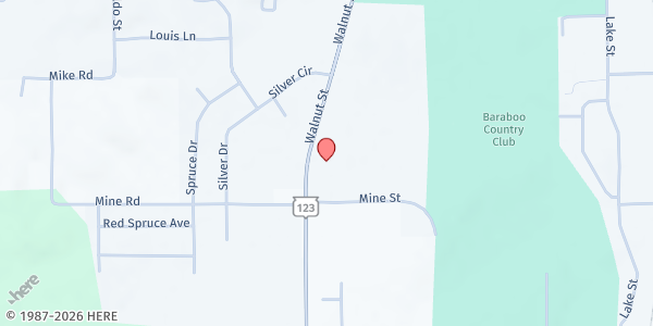 Map showing Beyond Blessed Food Pantry at 1515 Walnut St, Baraboo, WI