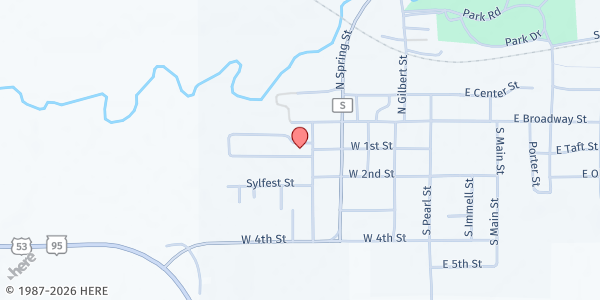 Map showing Blair Lutheran Church at 126 S Peterson Ave, Blair, WI