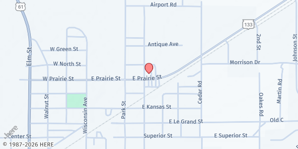 Map showing Boscobel Assembly of God at 301 Chestnut Street, Boscobel, WI