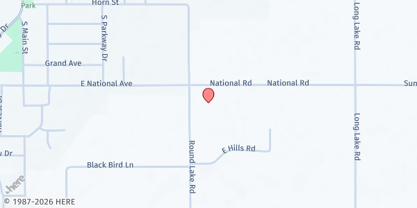 Map showing Trinity Ev Lutheran Church at 601 E National Ave, Brillion, WI