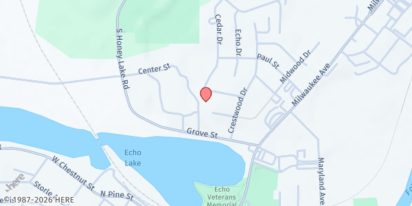 Map showing Journey Church | Burlington at 740 Center St, Burlington, WI