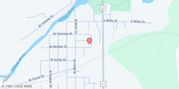 Map showing Come Now & Eat - St. John's Lutheran Church at 215 E. Seminary St., Cadott, WI