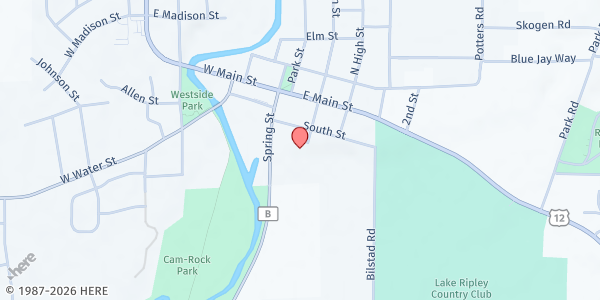 Map showing Cambridge Food Pantry and Resource Center at 211 South St., Cambridge, WI