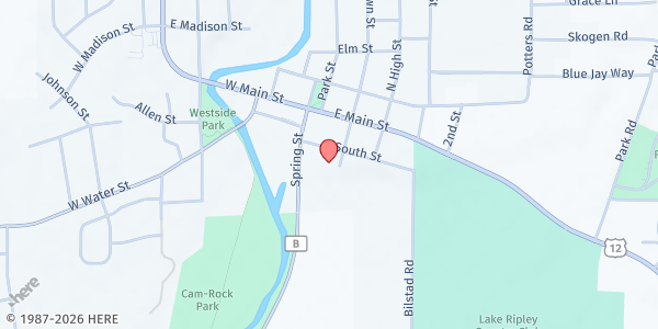 Map showing Cambridge Food Pantry at 211 South St, Cambridge, WI