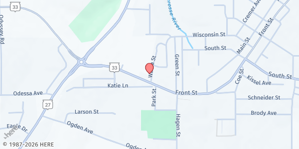 Map showing Cashton Cupboard & Closet at 199 Front St, Cashton, WI